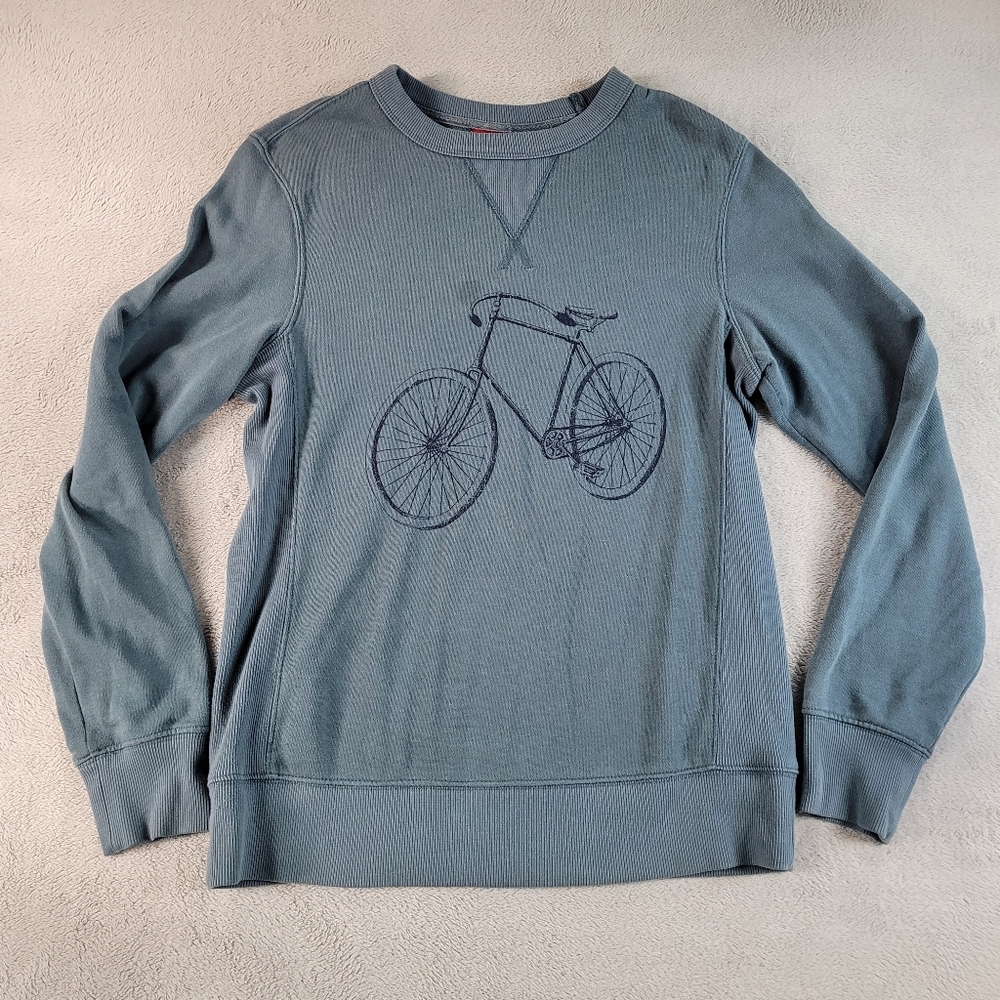 Merona Women's Blue Bicycle Graphic Sweater